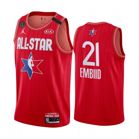 Dres NBA Philadelphia 76ers Joel Embiid 21 2020 All-Star Jordan Brand Crvena Swingman